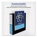 Office Jansan | Avery 17041 11 in. x 8.5 in. 3 in. Capacity 3-Rings Durable View Binder with DuraHinge and Slant Rings - Black image number 3
