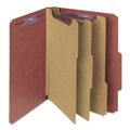 Office Jansan | Smead 14092 Pressboard Eight-Section Classification Folders with 2/5-Cut Tabs- Letter, Red (10/Box) image number 0