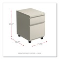 Office Filing Cabinets & Shelves | Alera ALEPBBFPY 14.96 in. x 19.29 in. x 21.65 in. 2-Drawers: Box/File Legal/Letter Left or Right File Pedestal with Full-Length Pull - Putty image number 1