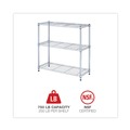 Tool Storage Accessories | Alera ALESW833614SR 36 in. x 14 in. x 36 in. 3-Shelf Residential Wire Shelving - Silver image number 8