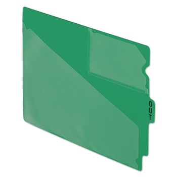 Pendaflex 1/3-Cut Center Position Letter Size Colored Poly End Tab Out Guides - Green (50/Box)