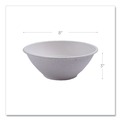 Food Trays, Containers, and Lids | Eco-Products EP-BL40NFA 40 oz Vanguard Renewable and Compostable Sugarcane Bowls - White (400/Carton) image number 4