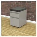  | Alera ALEPBBFLG 14.96 in. x 19.29 in. x 21.65 in. 2-Drawer File Pedestal with Full-Length Pull - Light Gray image number 1