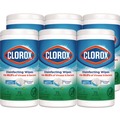 Cleaning & Janitorial Supplies | Clorox 01656 7 in. x 8 in. 1-Ply Disinfecting Wipes - Fresh Scent, White (450/Carton) image number 0