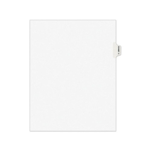  | Avery 01373 Avery-Style Exhibit C, Letter Preprinted Legal Side Tab Divider - White (25-Piece/Pack) image number 0