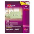 Office Jansan | Avery 05661 1 in. x 4 in. Matte Clear Easy Peel Mailing Labels with Sure Feed Technology for Laser Printers - Clear (20/Sheet, 50 Sheets/Box) image number 0