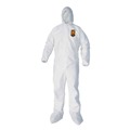 Bib Overalls | KleenGuard KCC 44335 A40 Elastic-Cuff Ankle Hood And Boot Coveralls - 2X-Large,White (25/Carton) image number 0