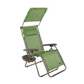 Friends & Family Event | Bliss Hammock GFC-467XWGB 360 Lbs. Capacity 30 in. Wide XL Zero Gravity Chair with Adjustable Canopy Sun-Shade, Drink Tray, and Adjustable Pillow image number 0
