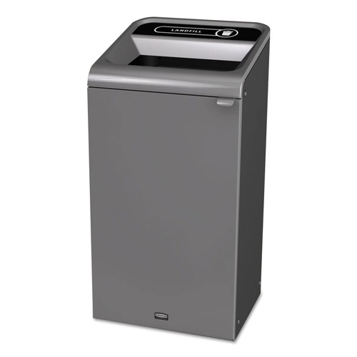Trash & Waste Bins | Rubbermaid Commercial 1961621 23 Gallon Landfill Configure Indoor Recycling Waste Receptacle - Gray image number 0