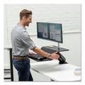  | Fellowes Mfg Co. 8081601 Lotus RT 35.5 in. x 23.75 in. x 49.2 Dual Monitor Sit-Stand Workstation - Black image number 5