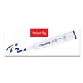 Office Jansan | Universal UNV43653 Broad Chisel Tip Dry Erase Marker - Blue (1 Dozen) image number 5