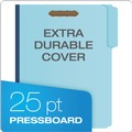Office Jansan | Pendaflex FP213 1/3-Cut Tabs 1 in. Expansion 2 Fasteners Heavy-Duty Pressboard Folders With Embossed Fasteners - Letter Size, Blue (25/Box) image number 1