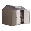Office Furniture & Lighting | Rubbermaid 2145548 Storage Shed 337 cu ft 7 ft x 10 ft x 8 ft Brown image number 2