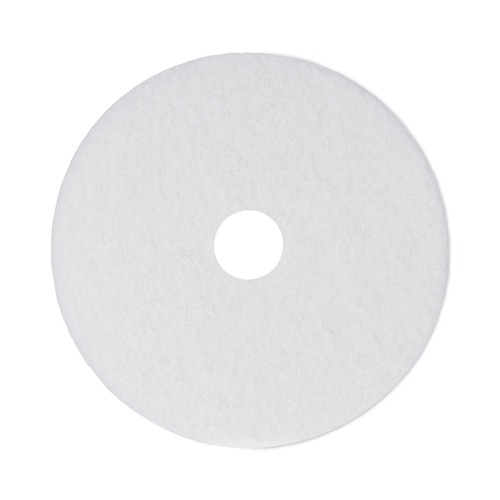 Cleaning & Janitorial Accessories | Boardwalk BWK4014WHI 14 in. Polishing Floor Pads - White (5-Piece/Carton) image number 0