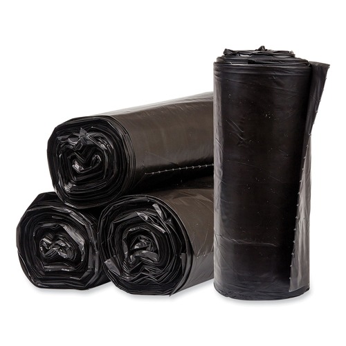 Trash Bags | Pitt Plastics PCRL404620K 40 in. x 46 in. 1.7 mil 40 gal. Eco Strong Plus Can Liners - Black (100/Carton) image number 0