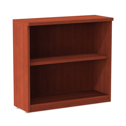  | Alera ALEVA633032MC 31.75 in. x 14 in. x 29.5 in. Valencia Series 2-Shelf Bookcase - Medium Cherry image number 0