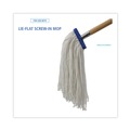 Cleaning Cloths | Boardwalk BWKRM32016 16 oz. Rayon Cut-End Lie-Flat Mop Head - White (12/Carton) image number 4