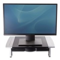 Office Jansan | Fellowes Mfg Co. 8031101 Office Suites Standard Supports 80 lbs. 19.78 in. x 14.06 in. x 4 in. to 6.5 in. Monitor Riser For 21 in. Monitors - Black/Silver image number 3