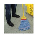 Mops | Boardwalk BWK1800LBDZ Pro Loop Web/Tailband Mop Head - Large, Blue (1-Dozen) image number 7