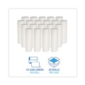 New Year New Savings! Save $25 off $150 | Boardwalk H6036MWKR01 30 in. x 36 in. 30 gal. 0.5 mil Perforated Roll Low-Density Waste Can Liners - White (200/Carton) image number 3