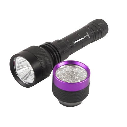 Handheld Flashlights | Steelman 96883 700 Lumen Rechargable Flashlight with UV Head Combo Kit image number 0