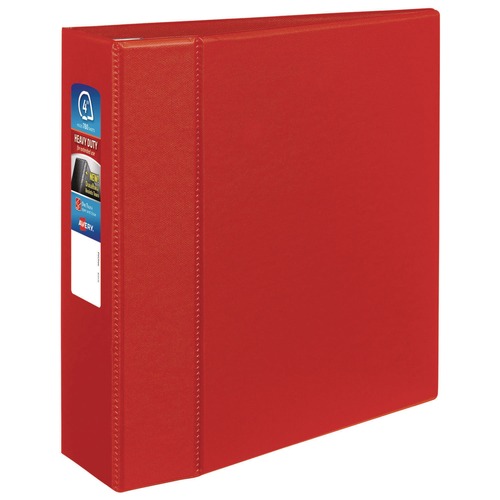 Office Jansan | Avery 79584 3 Locking One Touch EZD Rings 4 in. Capacity 11 in. x 8.5 in. Heavy-Duty Non-View Binder with DuraHinge - Red image number 0