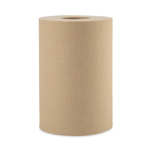 Boardwalk B6252 1-Ply 8 in. x 350 ft. Hardwound Paper Towels - Natural (12 Rolls/Carton) image number 0