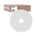 Floor Cleaners | Boardwalk BWK4016WHI 16 in. Polishing Floor Pads - White (5/Carton) image number 1