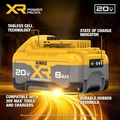 Batteries | Factory Reconditioned Dewalt DCB2108-2R (2) 20V MAX XR POWERPACK 8 Ah Batteries image number 6
