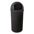Trash & Waste Bins | Rubbermaid Commercial FG816088BLA Marshal 15 Gallon Plastic Round Classic Container - Black image number 2