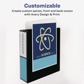 Office Jansan | Avery 19751 11 in. x 8.5 in. 3 Rings 3 in. Capacity Showcase Economy View Binders with Slant Rings - White image number 6