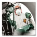 Bib Overalls | Ansell 44333 A40 Elastic-Cuff Ankle, Hood, and Boot Coveralls - Large, White (25/Carton) image number 4