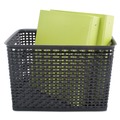 Office Jansan | Advantus 40328 13.88 in. x 10.5 in. x 8.75 in. Weave Bins - Black (2/Pack) image number 2