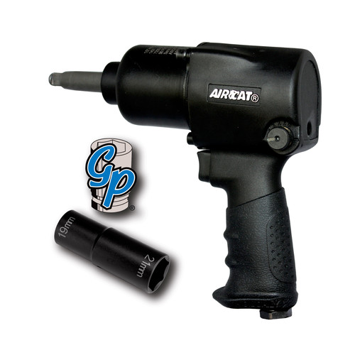 AIRCAT Aluminum 1/2 in Drive Impact Wrench Bolting Tool Air Compressor Pneumatic 