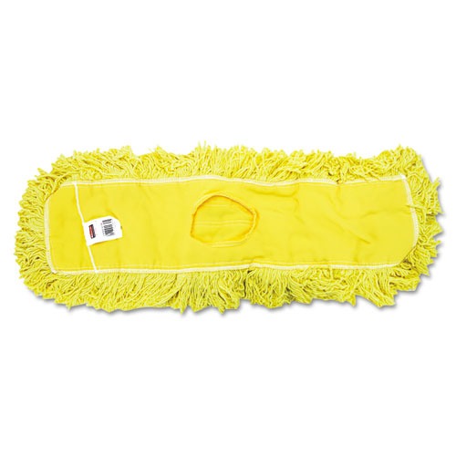 Mops | Rubbermaid Commercial FGJ15300YL00 24 in. Trapper Commercial Looped-End Launderable Dust Mop - Yellow image number 0