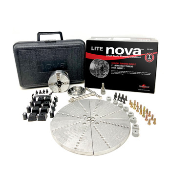 LATHE ACCESSORIES | NOVA 48308 Lite G3 Bowl Turning Chuck Bundle with 1 in. x 8 TPI Direct Thread