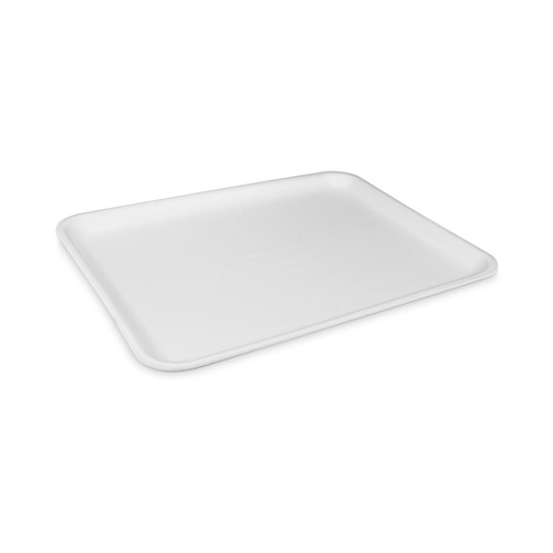 Food Trays, Containers, and Lids | Pactiv Corp. 0TF112S00000 11 in. x 9 in. x 0.65 in. Supermarket Foam Tray - White (250/Carton) image number 0