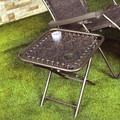 Outdoor Living | Bliss Hammock GFC-TBL-J 20 in. Folding Side Table with 2 Cup Holders - Brown Jacquard image number 1