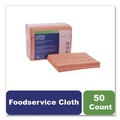 Paper Towels and Napkins | Tork 192293 11.75 in. x 14.75 in. 1-Ply Small Pack Foodservice Cloth - Unscented/Red/Red Stripe (4/Carton) image number 2