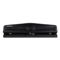 Office Jansan | Universal UNV74323 Deluxe 12-Sheet Two and Three 9-3/2 in. Hole Adjustable Punch - Black image number 0