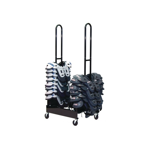 Office Filing Cabinets & Shelves | Champion Sports FBSPR2 24 in. x 30 in. x 69 in. 176 lb Capacity Mobile Two-Stack Shoulder Pad Rack - Black image number 0
