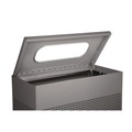 Trash & Waste Bins | Rubbermaid Commercial FGSR18EPLSM 40 gal. Designer Line Steel Square Silhouettes Receptacle - Silver image number 2