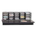  | Safco 7770BL Onyx 19 in. x 59 in. x 15.25 in. 20-Compartment Mesh Literature Sorter - Black (1/Carton) image number 0