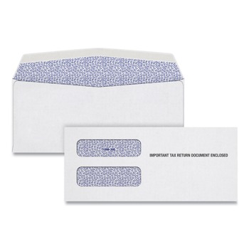 Adams 3.75 in. x 8.75 in. 1099 Double Window Envelope - White (24/Pack)