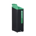 Trash & Waste Bins | Rubbermaid Commercial 2078991 Sustain 15 gal Metal/Plastic Decorative Refuse with Recycling Lid - Black/Green image number 1