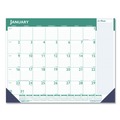 Calendars & Planners | House of Doolittle 148 22 in. x 17 in. 13-Month (Jan 2026-Jan 2027) Express Track Monthly Desk Pad Calendar - White/Teal Sheets/Teal Binding image number 0