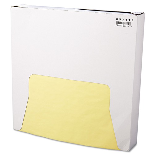 Bulk Savings Pricing 2 | Bagcraft P057412 12 x 12 Grease-Resistant Paper Wraps and Liners - Yellow (5000/Carton) image number 0