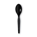  | Dixie TM517 Heavy Mediumweight Plastic Cutlery Teaspoons - Black (1000/Carton) image number 0