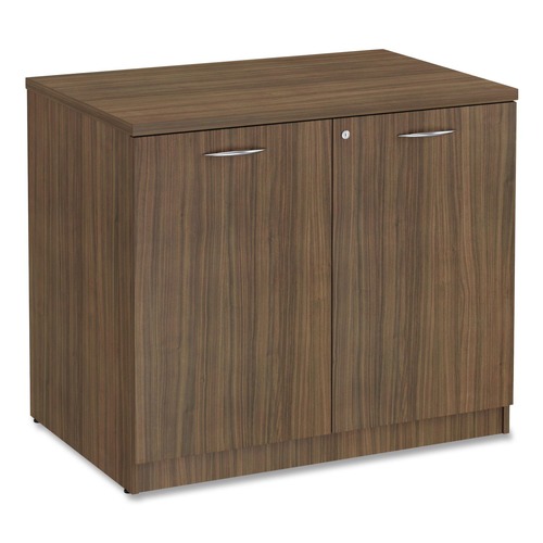  | Alera VA613622WA Valencia Series 34.13 in. x 22.78 in. x 29.5 in. Storage Cabinet - Modern Walnut image number 0