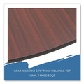  | Iceberg 55264 OfficeWorks 60 in. x 29 in. Round Mahogany Top Wood Folding Table with Gray Base image number 4